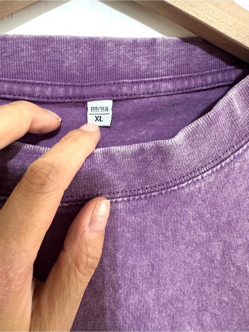 Vintage Purple Mineral Wash Arrow Graphic T-Shirt XL Oversized Cotton Tee - Picture 4 of 7